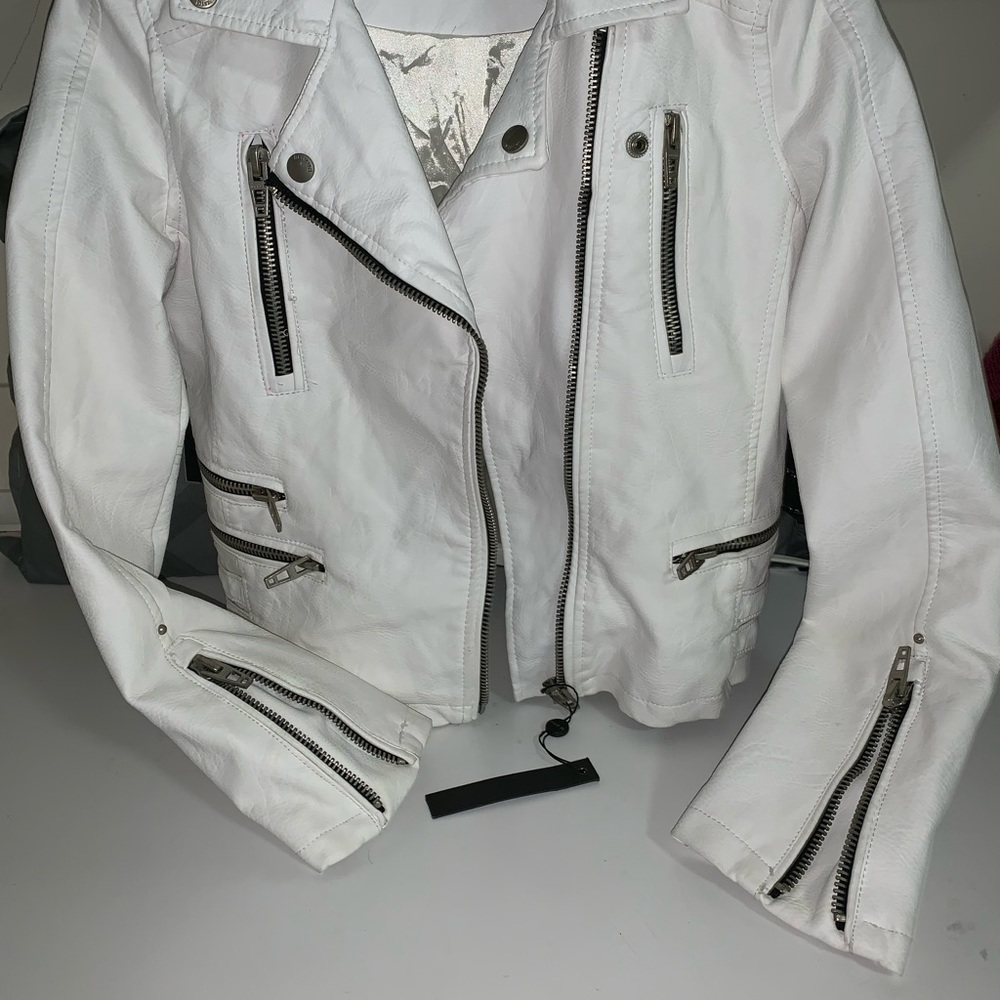 Leather jacket off white - Picture 6 of 8